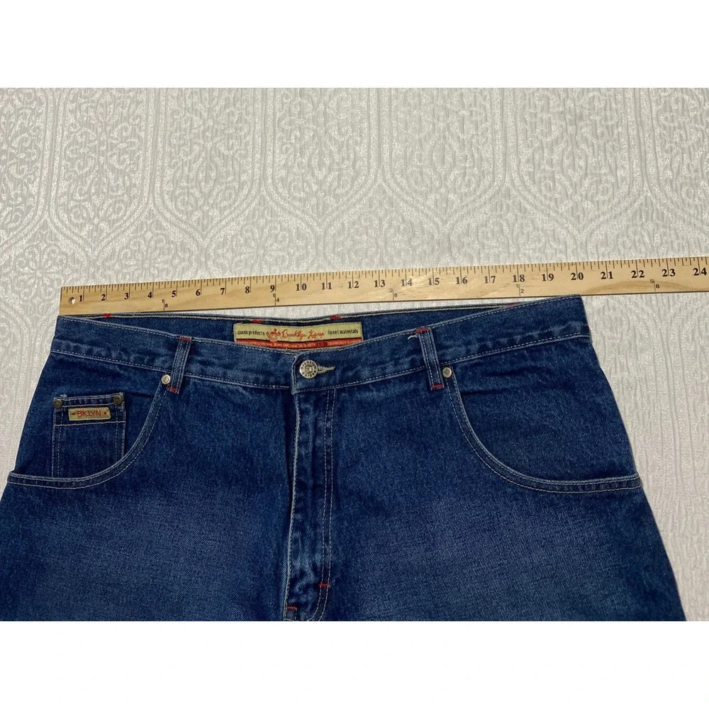 Vintage Brooklyn Xpress Jeans Men's 40x34 Blue Wide Leg‎ Carpenter Denim Y2K